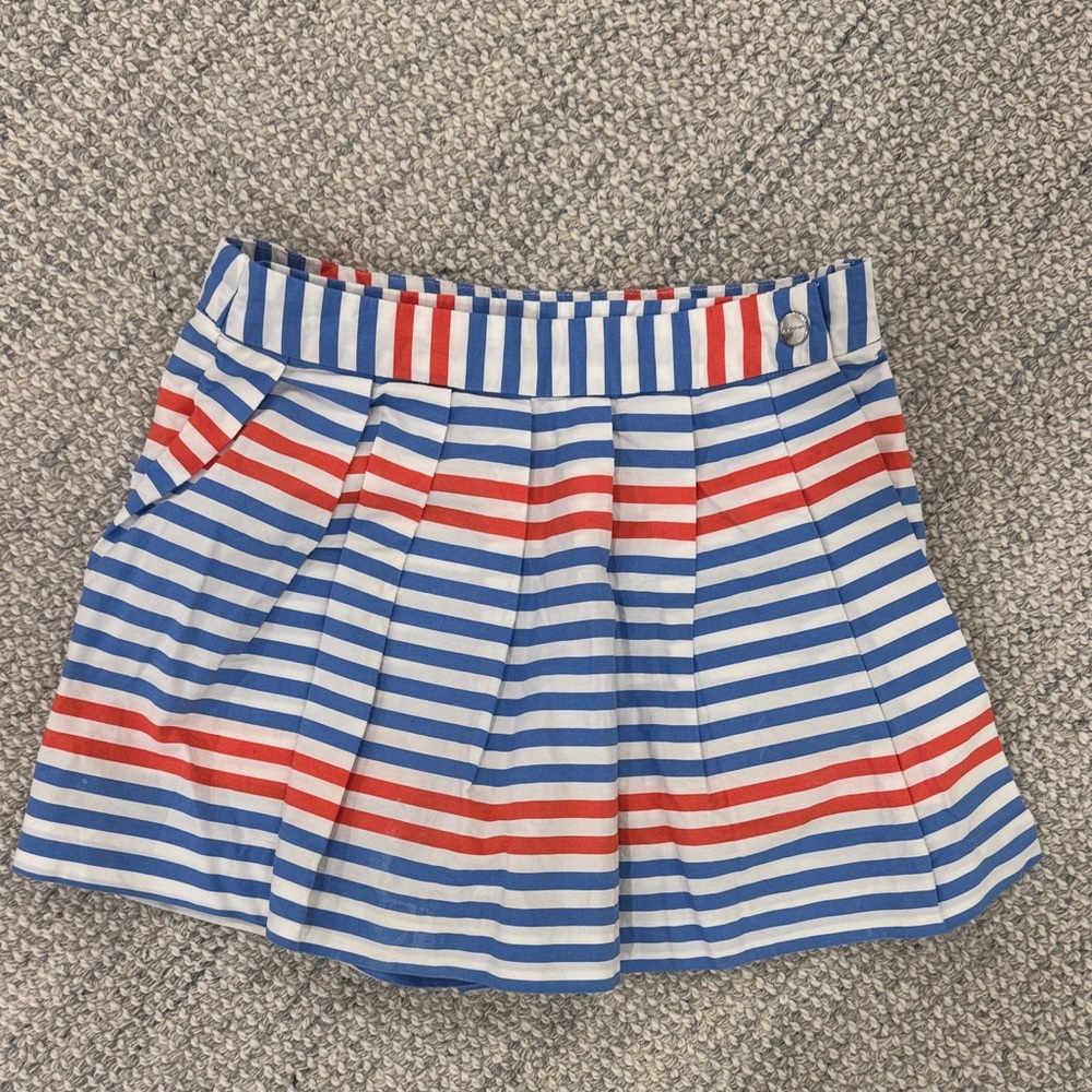 Jacadi Blue and Red Striped Skort